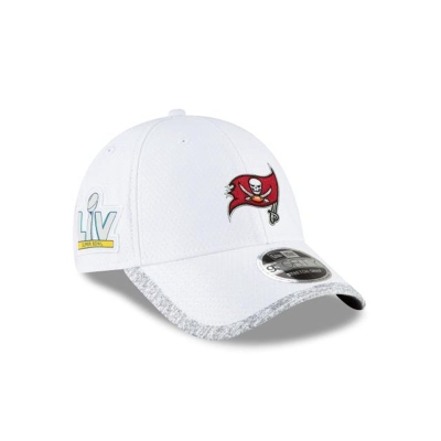 Tampa Bay Buccaneers Gorra | New Era NFL Super Bowl Lv Sideline Stretch Snap 9forty Adjustable Cap Mexico - Blancos